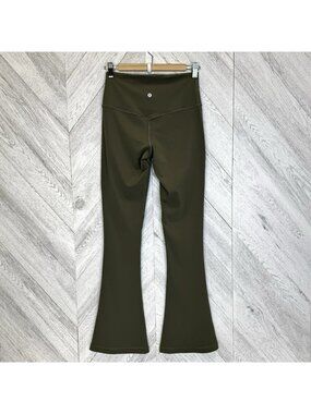 Lululemon Align High-Rise Mini-Flared Pant Regular Olive Green Womens Size 8